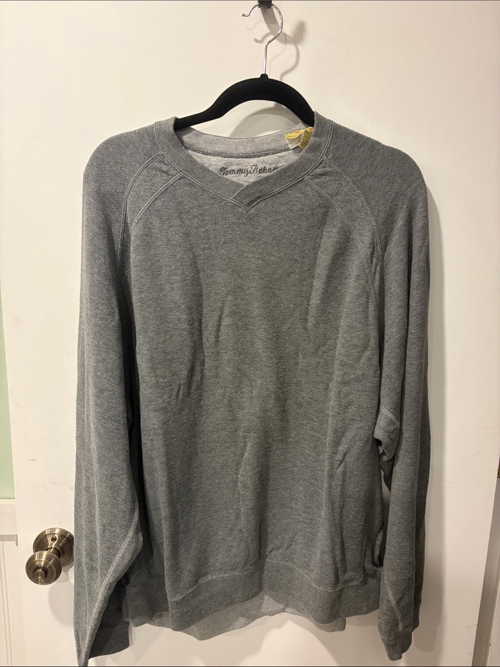 Tommy Bahama Heather Gray Pullover Sweatshirt XL reversible long sleeves